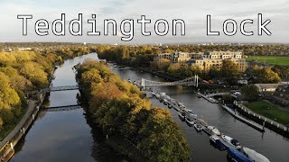 Teddington Lock  Drone Footage  London [upl. by Llereg]