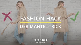 Fashion Hack Der MantelTrick  Schnell und einfach im Herbst Winter nachmachen [upl. by Clougher854]