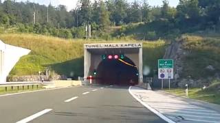 Croatia  Road Drive  Mala Kapela Tunnel [upl. by Amy]