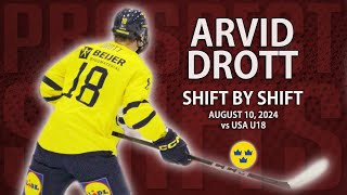 Arvid Drott vs USA U18  Aug 10 2024  Hlinka Gretzky Cup [upl. by Airliah]