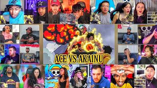 Ace vs Akainu Sakazuki Reaction Mashup  Ace Protects Luffy from Akainu  One Piece Episode 482 [upl. by Ahter]