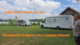 Wohnmobilstellplatz Günztal bei Breitenthal  toller Platz direkt am See Top für Wassersportler uvm [upl. by Filiano]