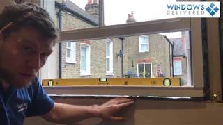 Evolve PVCu Sash window installation [upl. by Josler]