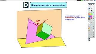 Hexaedro apoyado en un plano oblicuo [upl. by Nidla876]