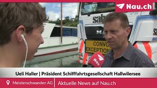 Jetzt wird das HallwilerseeSchiff eingewassert [upl. by Anoek426]