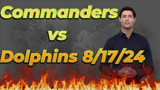 quotDolphins vs Commanders Preseason Showdown 81724 AI Predicts the Winnerquot [upl. by Rimahs]