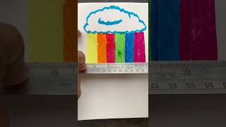 DIY Rainbow 🌈 Cloud Art shorts art ytshorts creative kids [upl. by Kinnon]