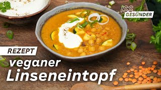 Rezept für Linseneintopf schnelles amp veganes Abendessen  AOK [upl. by Hegarty704]