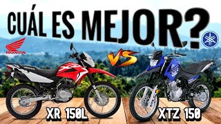 HONDA XR150L VS XTZ150 YAMAHA  CUAL ES MEJOR EN 2023 [upl. by Naellij848]