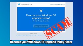 Reserve your Windows 10 upgrade today Scam [upl. by Eniluqcaj]