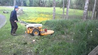 Gravely Commercial 12 Bush hogging [upl. by Stichter]