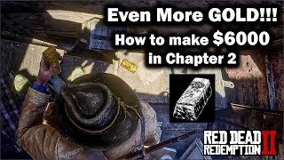 MORE GOLD how to make 6000 early in chapter 2 in addition to the Explorer Challenge  Red Dead 2 [upl. by Fogg130]