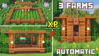 Top 3 Automatic Farms to Start in Minecraft 121  Bedrock  Java  Tutorial [upl. by Inge880]