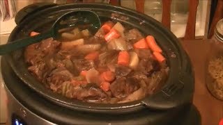 FoodPreppings Crockpot Beef Stew Recipe With Photos of my Part of Virginias 1st Measurable Snow [upl. by Limber]