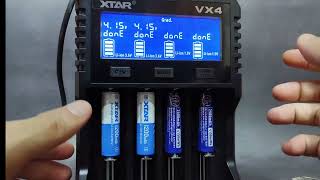 Battery Capacity Test  XTAR 36v 14500 Liion 1200mAh amp XTAR Liion 15v 2500 mAh [upl. by Kandace759]