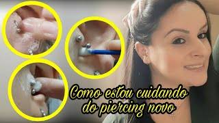 ●Tudo sobre meu novo Piercing no Tragus  como cuidar como não ter queloides furei com a ferradura [upl. by Sices117]