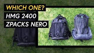 Hyperlite Mountain Gear 2400 and Zpacks Nero backpack comparison [upl. by Idolah]