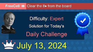 Microsoft Solitaire Collection FreeCell  Expert  July 13 2024 [upl. by Renfred114]