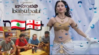 EPIC Honest Reaction of Foreigners to Bahubalis Dhivara Song bahubali prabhas [upl. by Nivre]