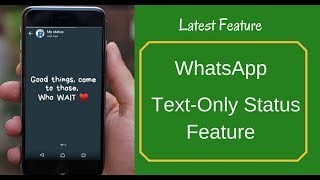 WhatsApp TextOnly Status Feature  How To Use [upl. by Ihcas]