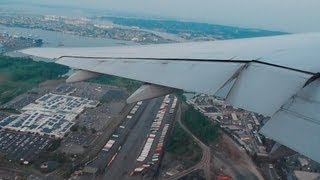 United 777200ER Almost Empty Summer Evening Takeoff from Newark [upl. by Yornek]