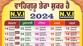 nanakshahi calendar 2024 masya punya sangrad panchmi dashmi date month desi mahiny de hisab naal [upl. by Zehc324]