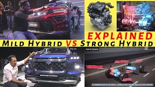 Grand Vitara  HyRyder  Mild Hybrid VS Strong Hybrid Explained  Itni Mileage Kaise 🔥 [upl. by Meridel]