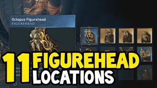 Assassins Creed Odyssey  All FIGUREHEAD Locations Walkthrough [upl. by Dhu]