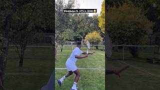 Wimbledon ft UTS in 2048 Cool home made grass tennis court Max Bertimon vs David Lanclas tennis [upl. by Yenal]