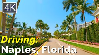 4K Naples FL Driving from Waterside Shops to a Naples Beach Access Point June 2022 [upl. by Cullie]