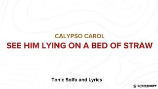 Calypso Carol  See him lying on a bed of straw music sheet  audio [upl. by Alpert]