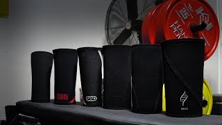 THE ULTIMATE KNEE SLEEVE REVIEW  HELIX STIFF SLEEVE CO A7 RIGOR MORTIS SBD POWERLIFTING SLEEVES [upl. by Charity]