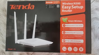 Unboxing Tenda Router F3 Model [upl. by Zales]