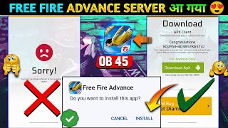 How To Download Free Fire Advance Server 2024  Ff New Ob45 update Ff Advance Server Download Link [upl. by Isle180]