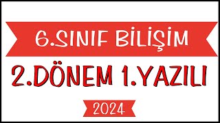 6Sınıf Bilişim Teknolojileri 2Dönem 1Yazılı Soruları  Açık Uçlu Klasik Yazılı 2024 [upl. by Mignon]