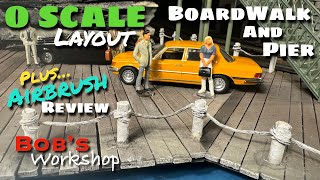 AVANTI AIRBRUSH KIT Review O Gauge Layout Boardwalk Painting DryBrushing Washes Acrylic Paints [upl. by Eimot]