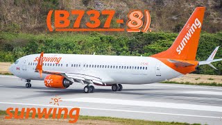 SUNWING AIRLINES B7378DC  LANDING  TAKEOFF AT GRENADA [upl. by Sitoiyanap]