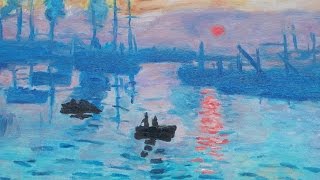 Paint Impression Sunrise Step by Step in the Style of Monet in Oils [upl. by Riebling]