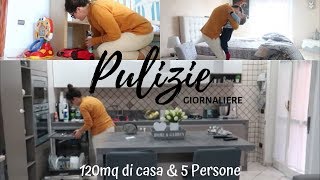 PULIZIE GIORNALIERE DELLA MIA CASA  PULIAMO TUTTA CASA  CLEAN WITH ME 2019 [upl. by Omolhs]