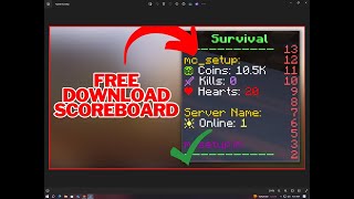 How to add ScoreBoard in minecraft aternos minecraft adventure gaming animation mineblock edit [upl. by Hizar]