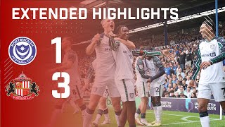 Extended Highlights  Portsmouth FC 1  3 Sunderland AFC [upl. by Eizus]