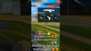 India server highest kill ❤️‍🔥🌏 freefire viralvideo funny [upl. by Dlorrej]