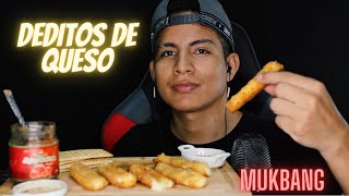 ASMR DEDITOS DE QUESO ASMR EATING BREADED CHESSE FINGERS [upl. by Wenda887]