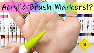 Acrylic Markers with a Brush Nib [upl. by Nollat]