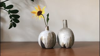 How to make pinch pot vases  easy fun and versatile handbuilding project [upl. by Ahidam531]