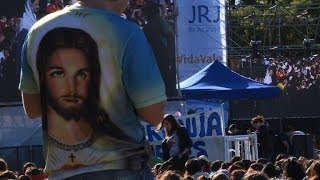 Catholic youth in Argentina celebrate double canonization [upl. by Buyers]