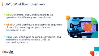 What is LIMS Workflow [upl. by Stubstad]