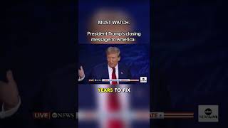 Trump roasts Kamala Harris at the debate stage with a concluding statement [upl. by Hbaruas840]