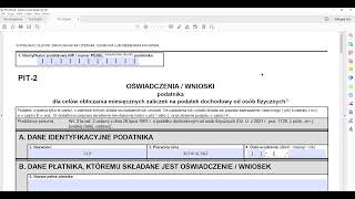 Oświadczenie  wnioski PIT29 od 2023 r Wzór formularz do pobrania edytowalny PDF [upl. by Anitsirk]