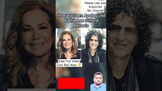 Howard Stern Apologized Kathie Lee Gifford Reveals  Feud  Caught Me Off Guard  Kathie Lee Gifford [upl. by Ellynn243]